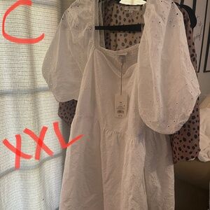 White back cutout women’s dress
